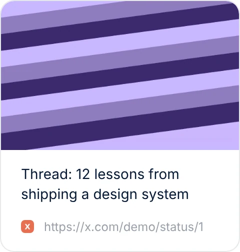 X thread — 12 lessons from shipping a design system