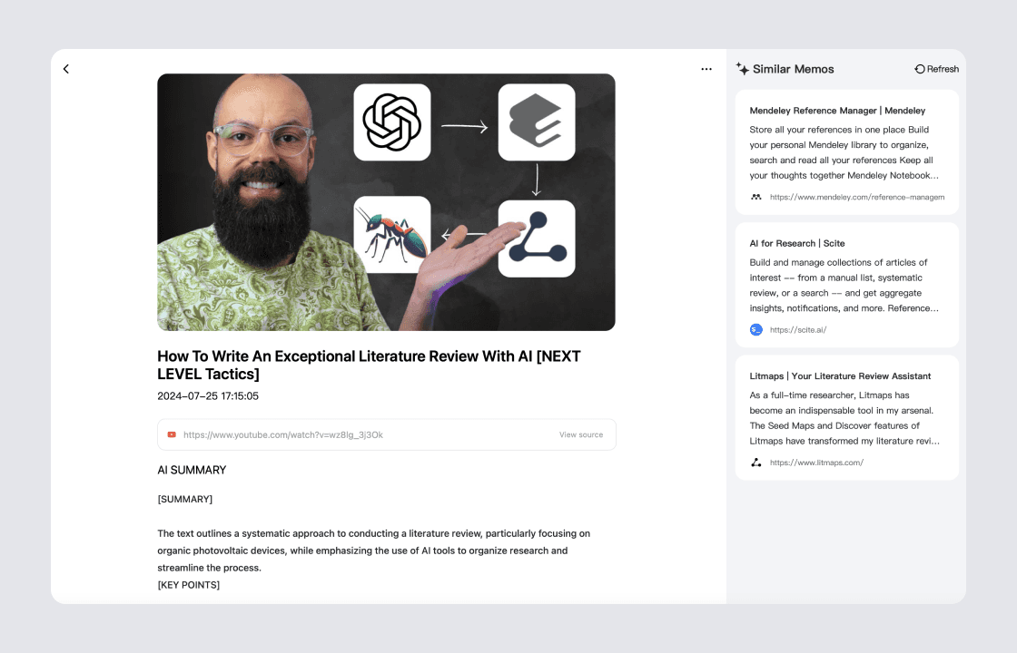 Introducing Similar Memo: Connect the Dots with MyMemo AI